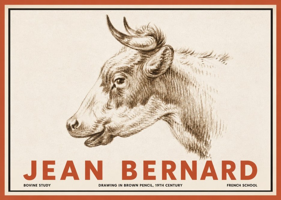 Jean Bernard Bovine Study II No2 - Póster