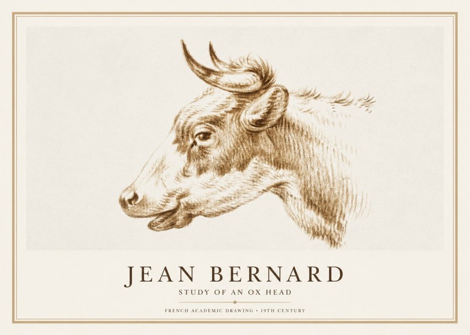 Jean Bernard Bovine Study II No3 - Póster
