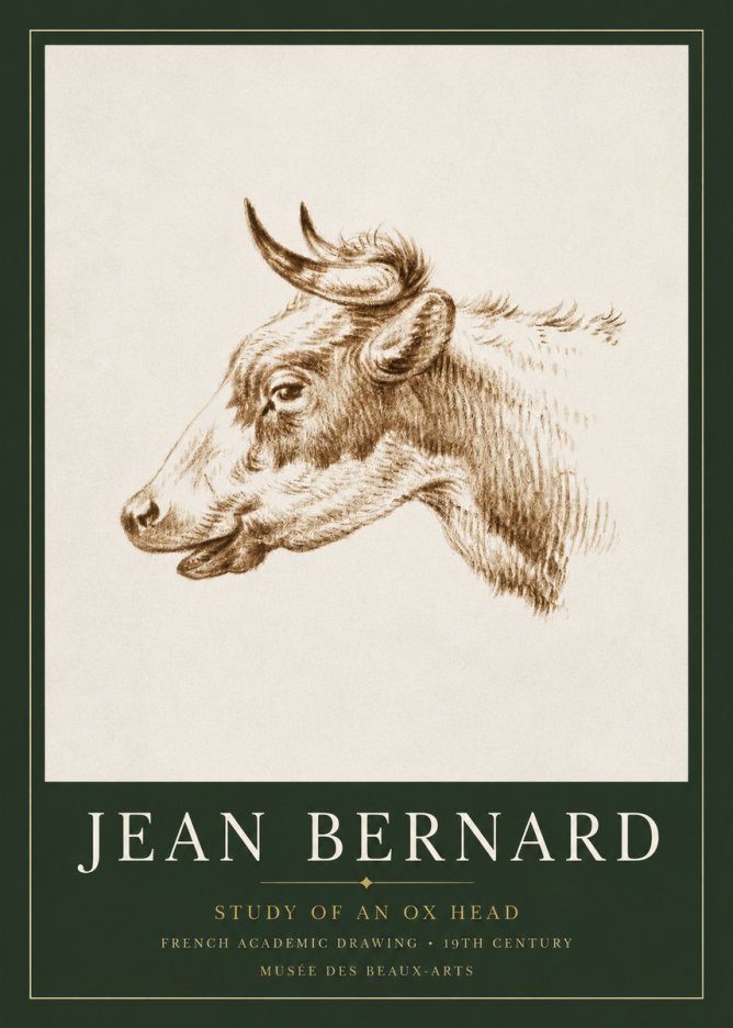 Jean Bernard Bovine Study II No5 - Póster