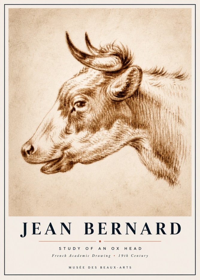 Jean Bernard Bovine Study II No6 - Póster
