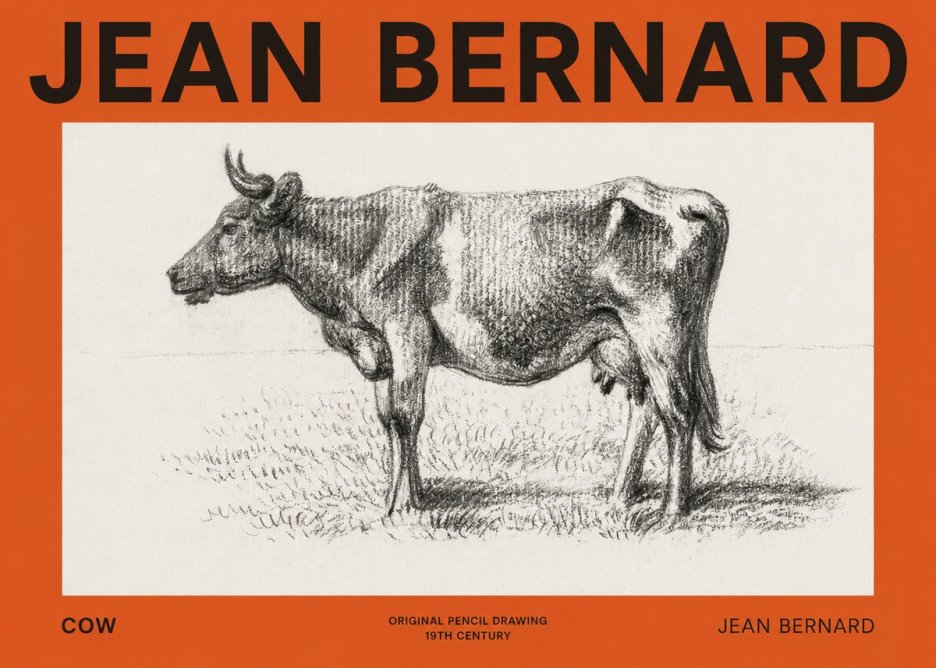 Jean Bernard Cow I No2 - Póster