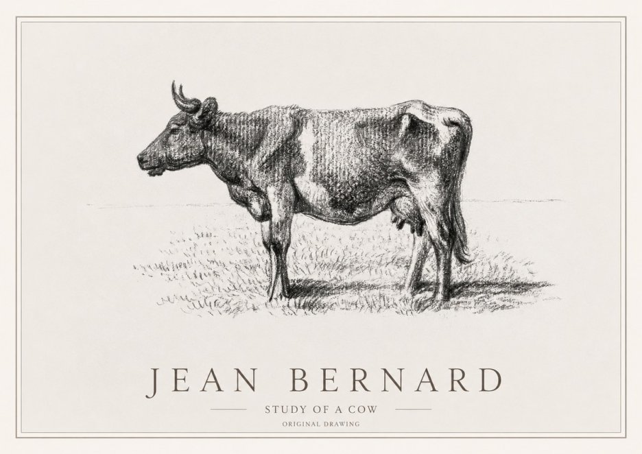 Jean Bernard Cow I No3 - Póster
