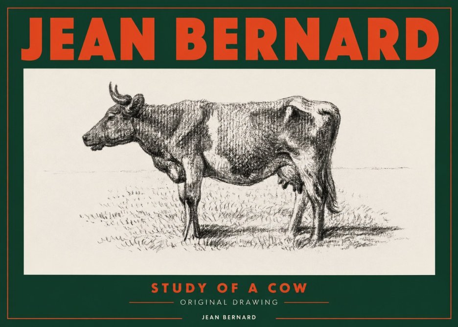 Jean Bernard Cow I No4 - Póster