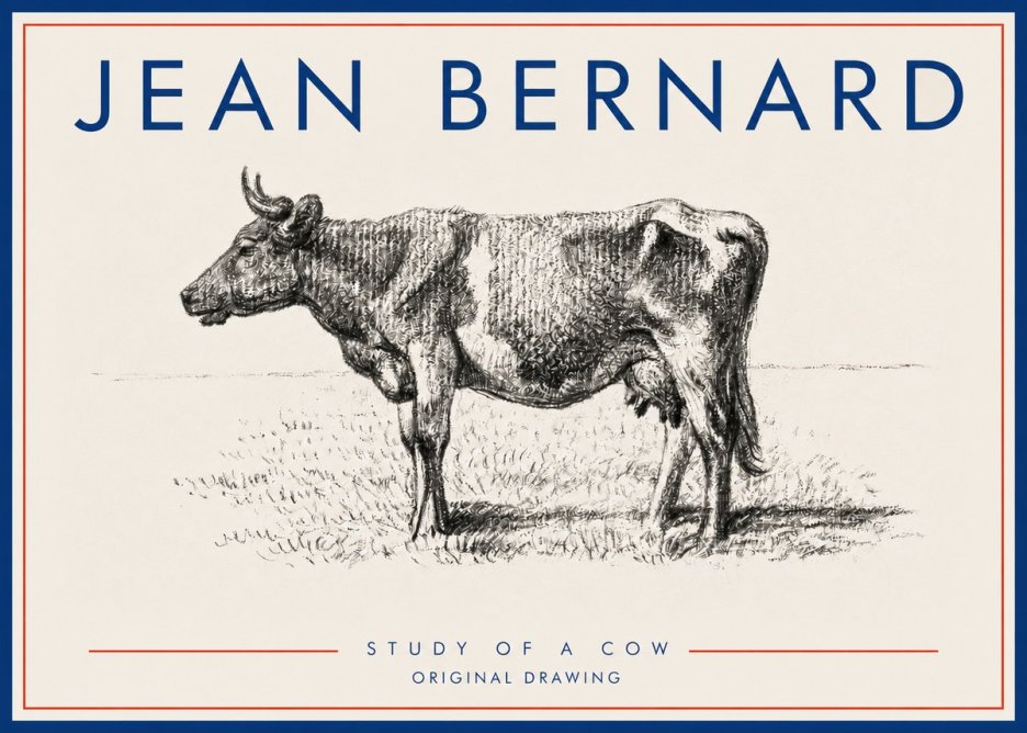 Jean Bernard Cow I No5 - Póster