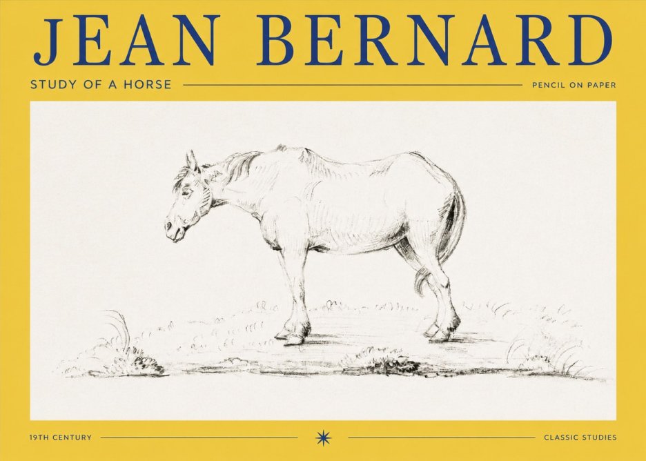 Jean Bernard Study of a Horse IX No2 - Póster