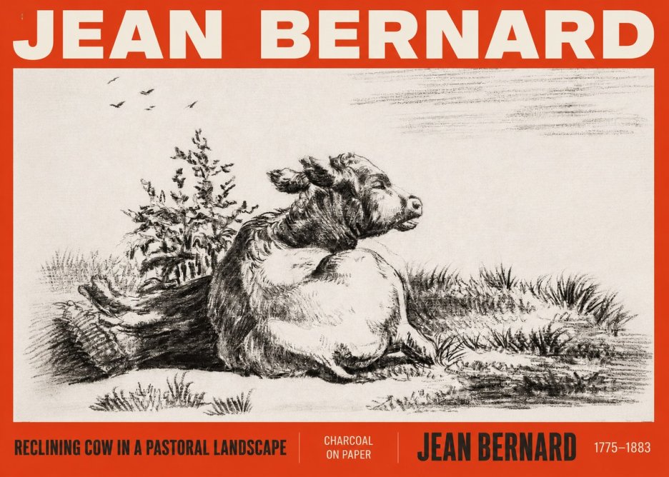Jean Bernard Study of a Calf III No3 - Póster