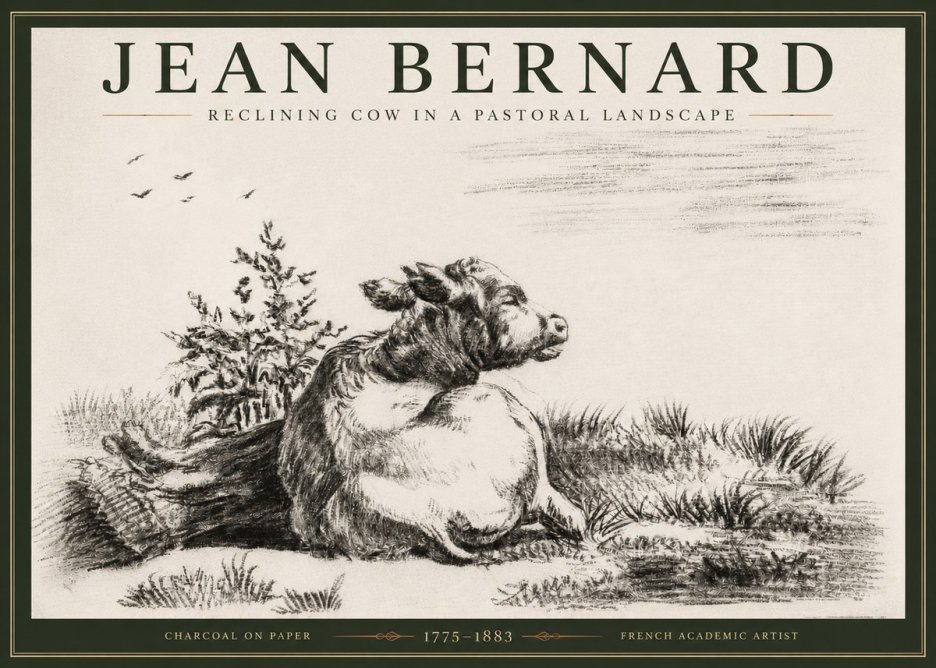 Jean Bernard Study of a Calf III No4 - Póster