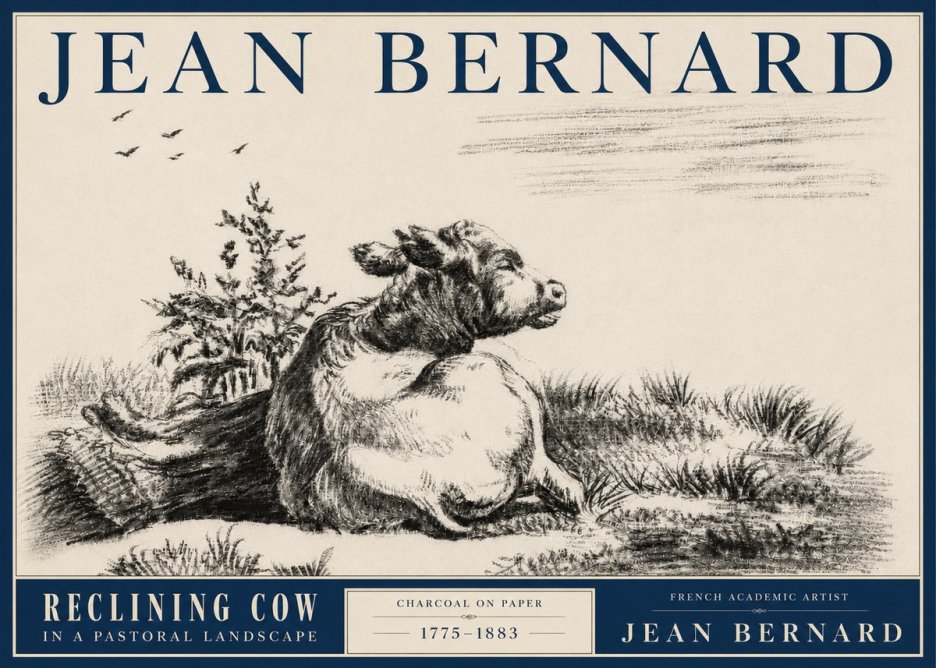 Jean Bernard Study of a Calf III No5 - Póster