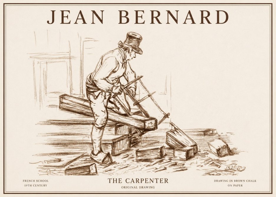 Jean Bernard The Carpenter No1 - Póster