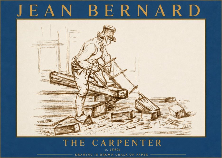 Jean Bernard The Carpenter No5 - Póster