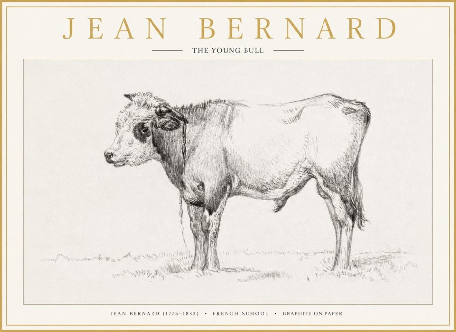 Jean Bernard The Young Bull No1 - Póster