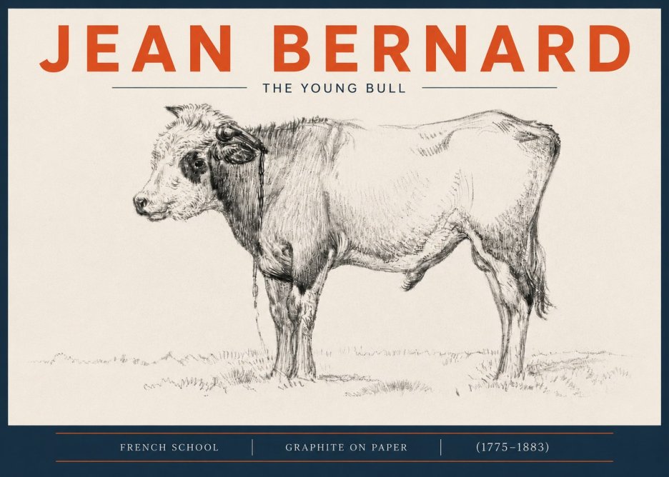 Jean Bernard The Young Bull No4 - Póster
