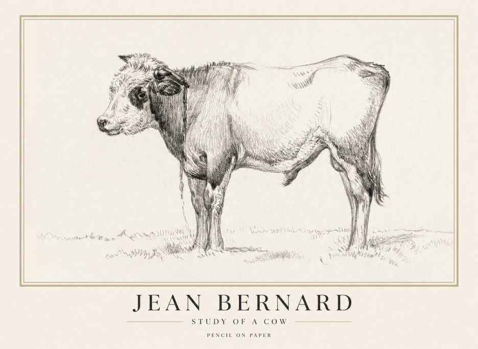 Jean Bernard The Young Bull No5 - Póster