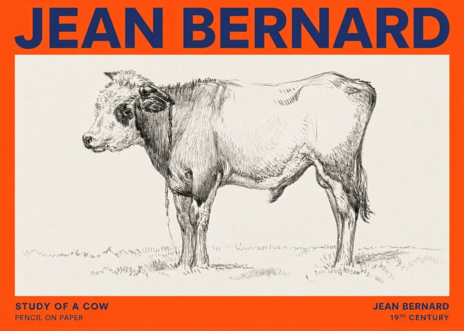 Jean Bernard The Young Bull No6 - Póster
