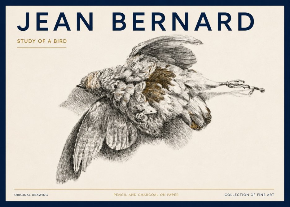 Jean Bernard Study of a Bird III No3 - Póster
