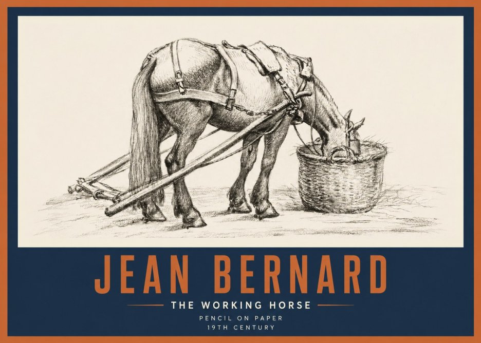 Jean Bernard The Working Horse No2 - Póster