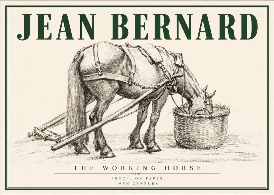 Jean Bernard The Working Horse No3 - Póster