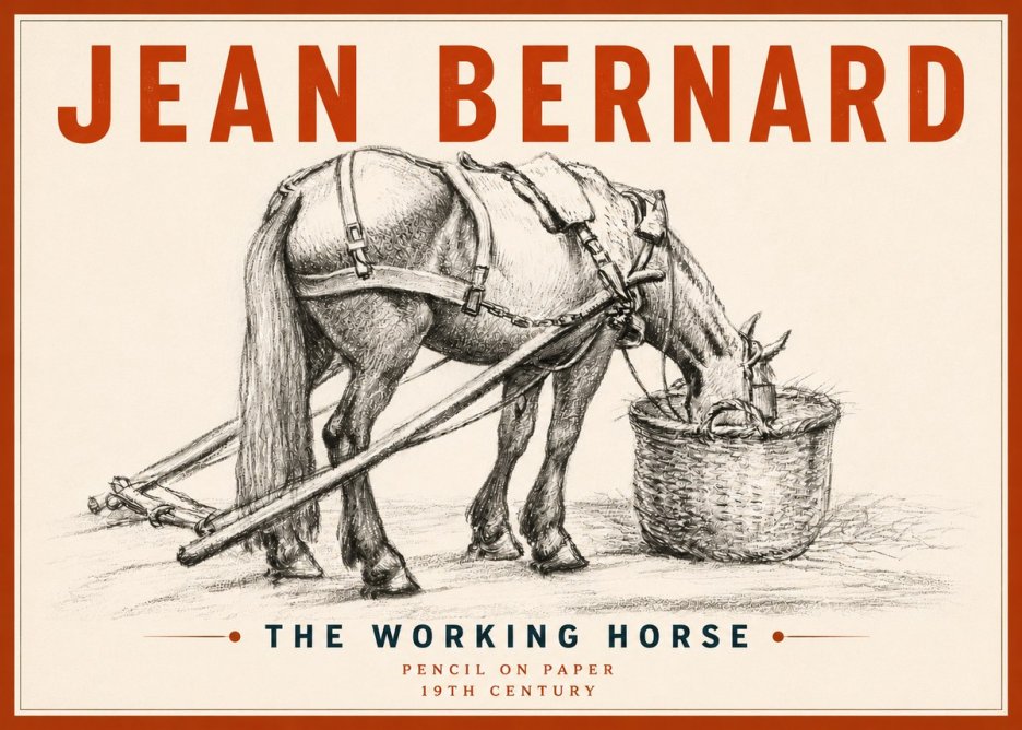 Jean Bernard The Working Horse No5 - Póster