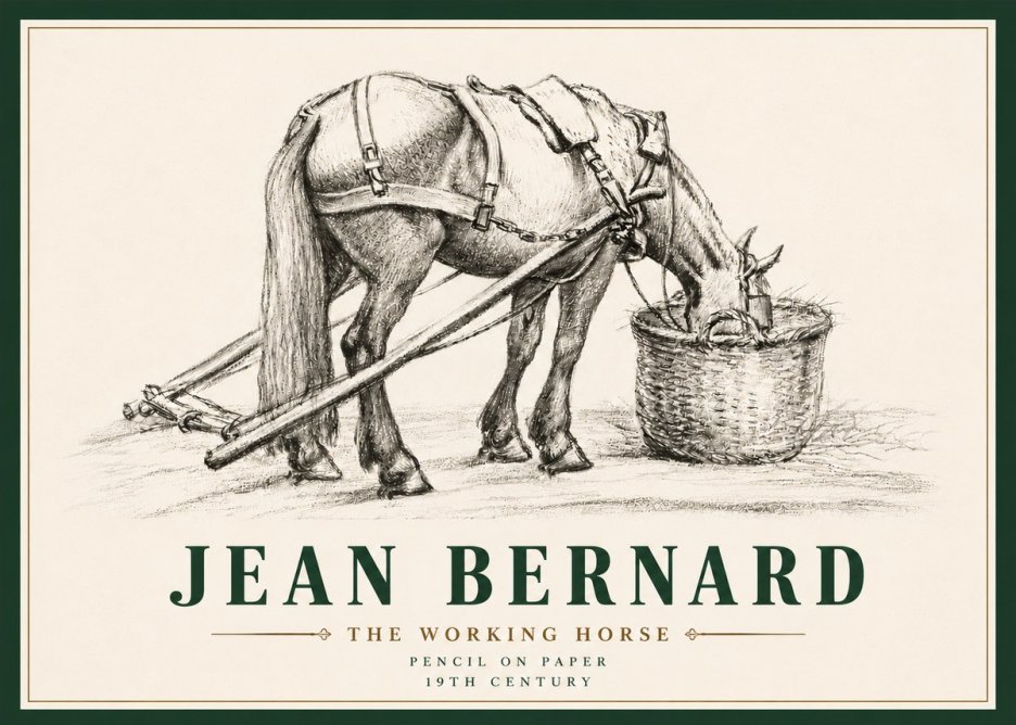 Jean Bernard The Working Horse No6 - Póster