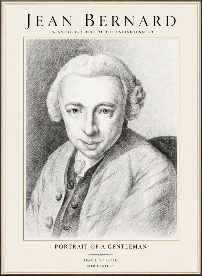 Jean Bernard Portrait of a Gentleman I No1 - Póster