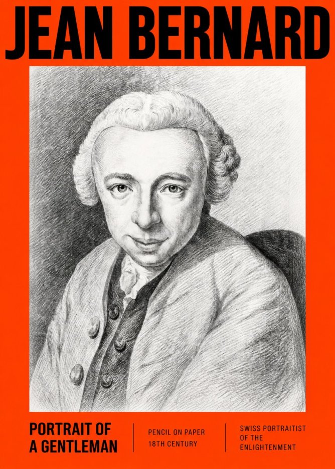 Jean Bernard Portrait of a Gentleman I No2 - Póster