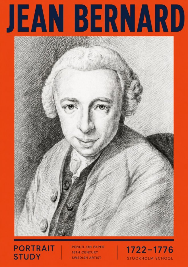 Jean Bernard Portrait of a Gentleman I No5 - Póster
