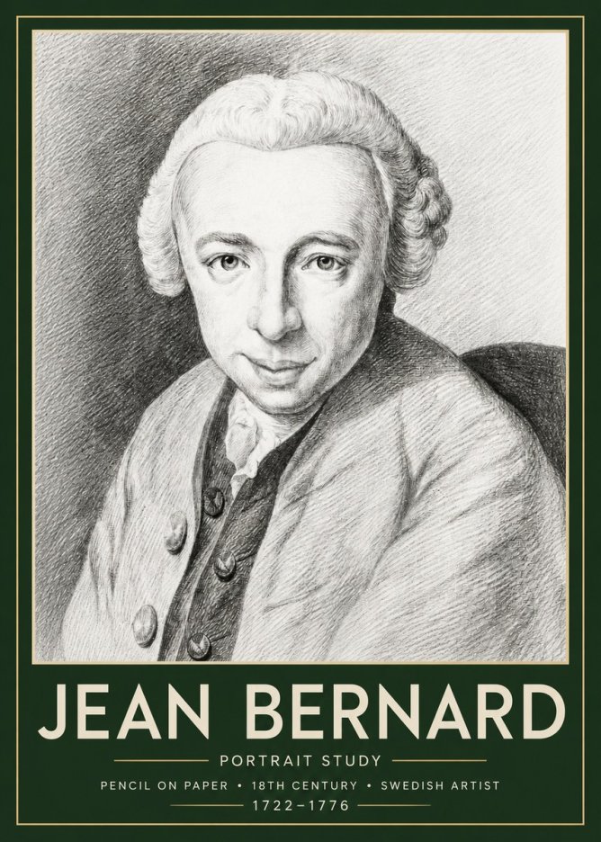 Jean Bernard Portrait of a Gentleman I No6 - Póster