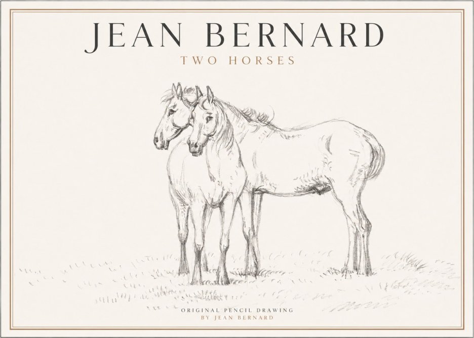Jean Bernard Two Horses I No1 - Póster