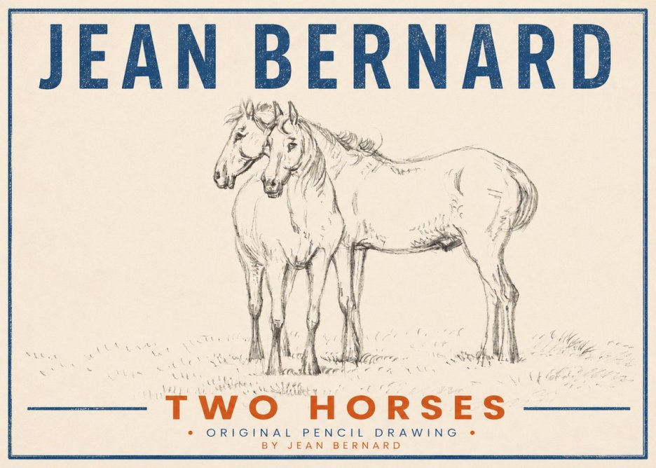 Jean Bernard Two Horses I No3 - Póster