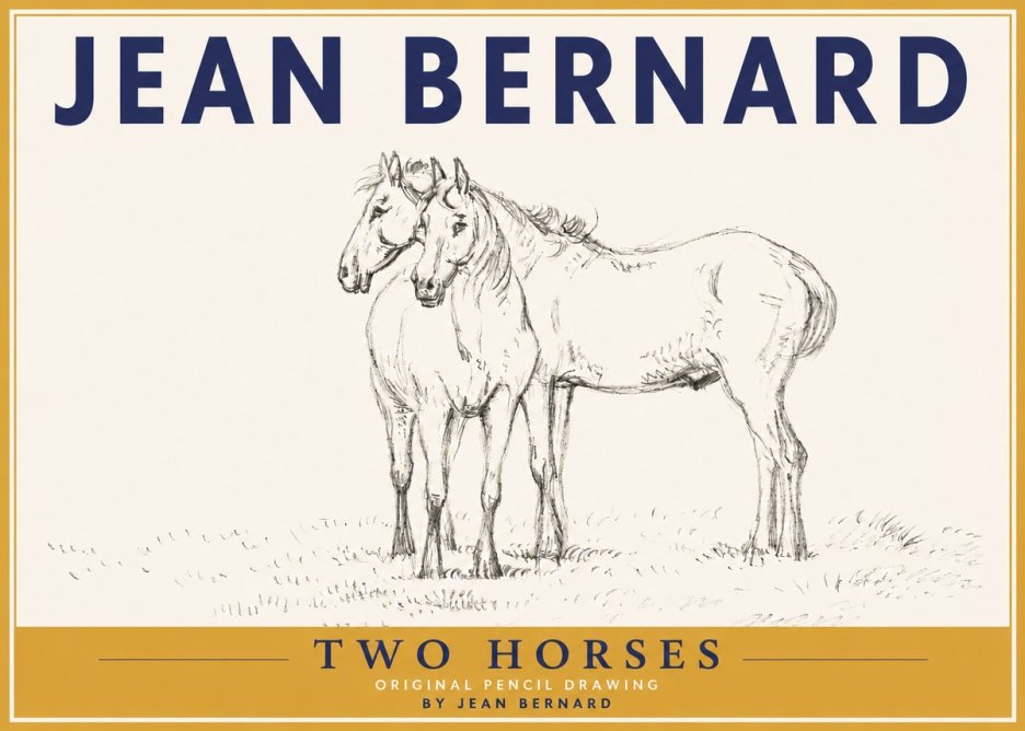 Jean Bernard Two Horses I No4 - Póster