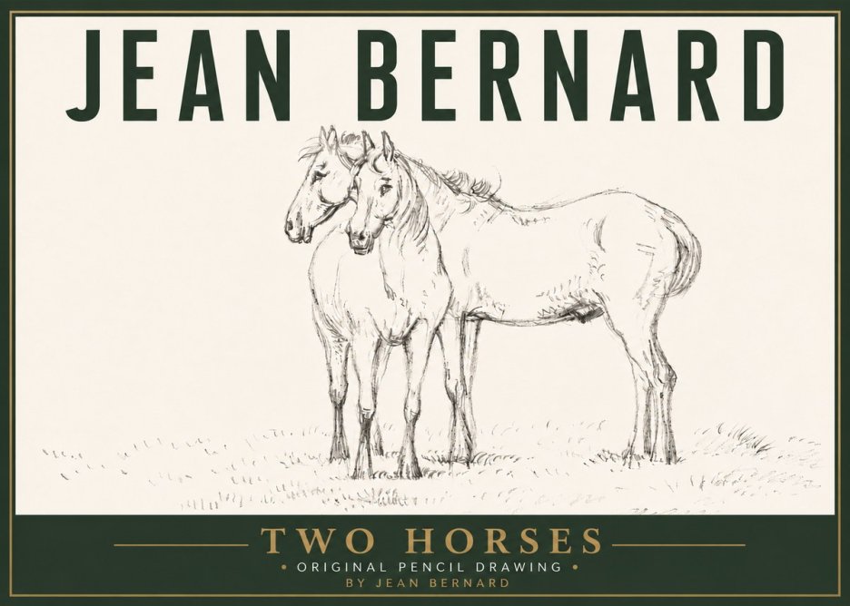 Jean Bernard Two Horses I No5 - Póster