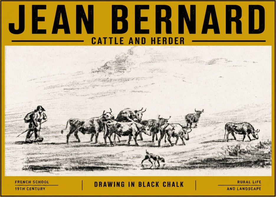 Jean Bernard Cattle and Herder No5 - Póster