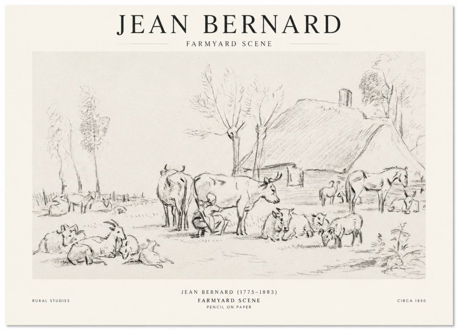Jean Bernard Farmyard Scene No1 - Póster