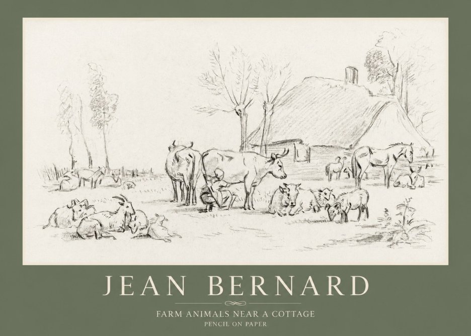 Jean Bernard Farmyard Scene No4 - Póster