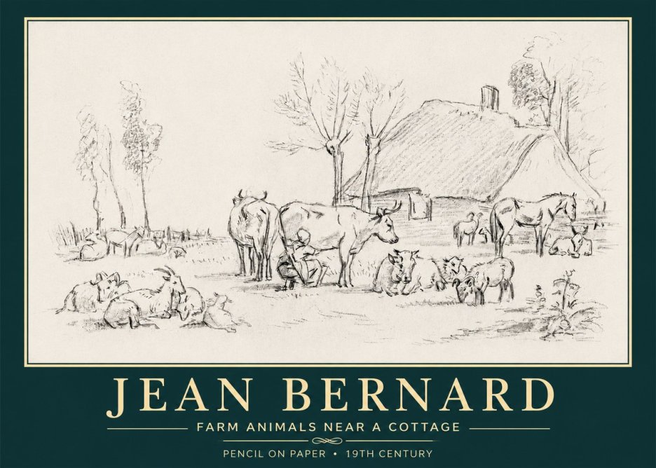 Jean Bernard Farmyard Scene No6 - Póster