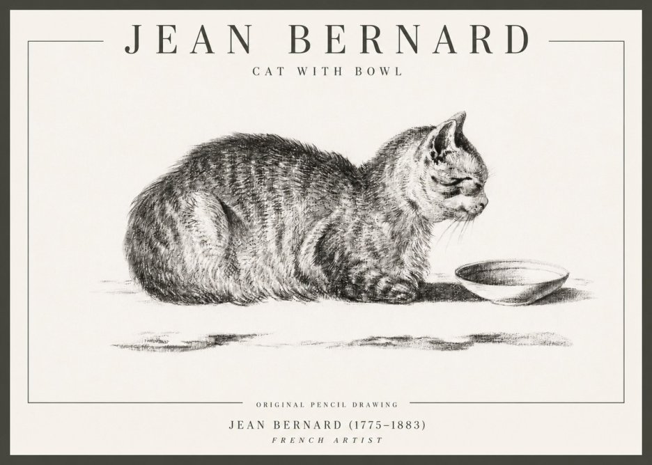 Jean Bernard The Cat No5 - Póster