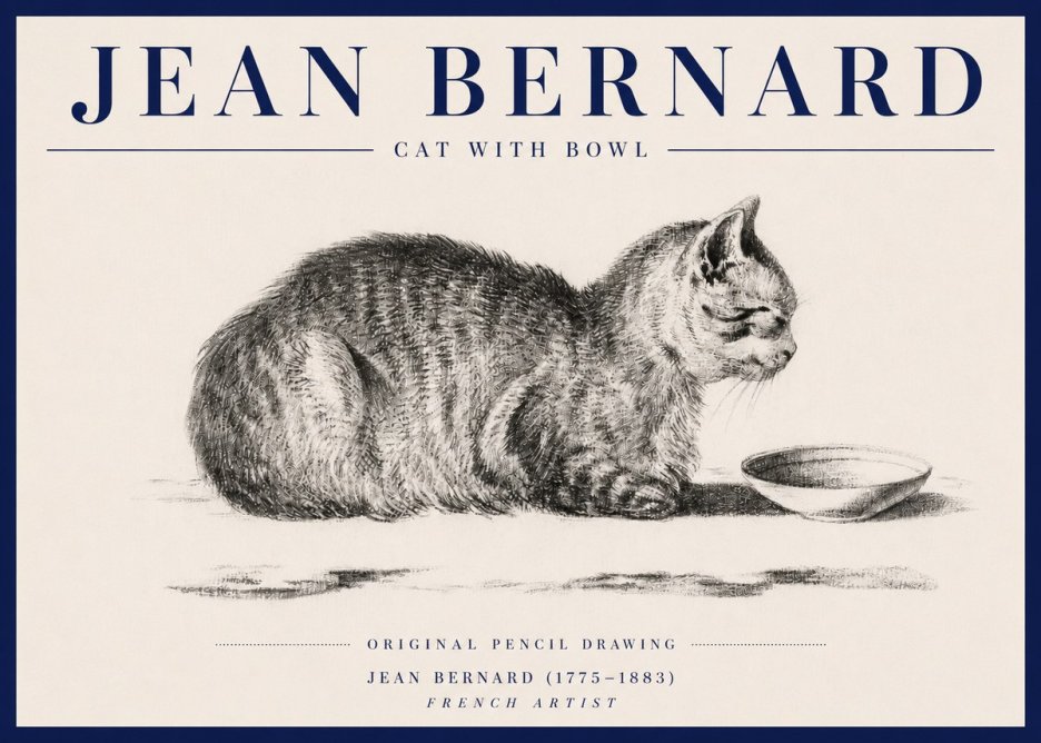 Jean Bernard The Cat No6 - Póster