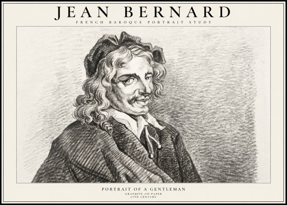 Jean Bernard Portrait of a Gentleman II No2 - Póster