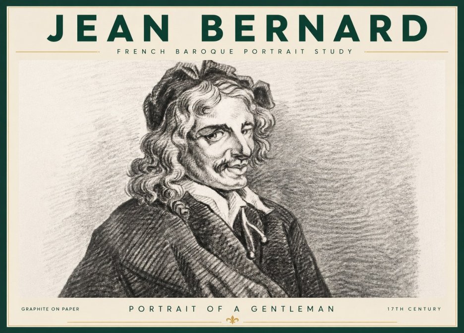 Jean Bernard Portrait of a Gentleman II No4 - Póster
