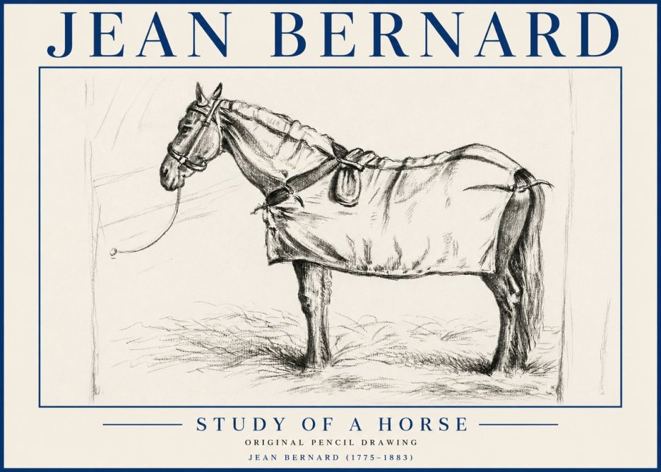 Jean Bernard Study of a Horse XI No5 - Póster