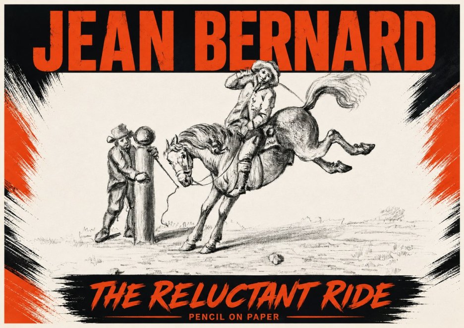 Jean Bernard A Study of the Bucking Horse No6 - Póster