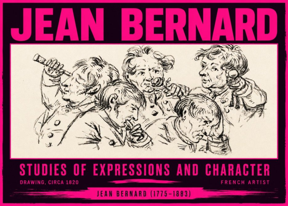 Jean Bernard Studies of Expressions and Character No4 - Póster