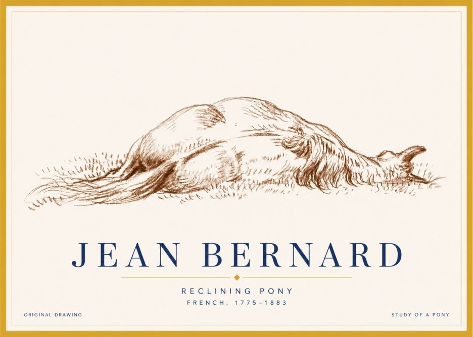 Jean Bernard Horse Study II No5 - Póster