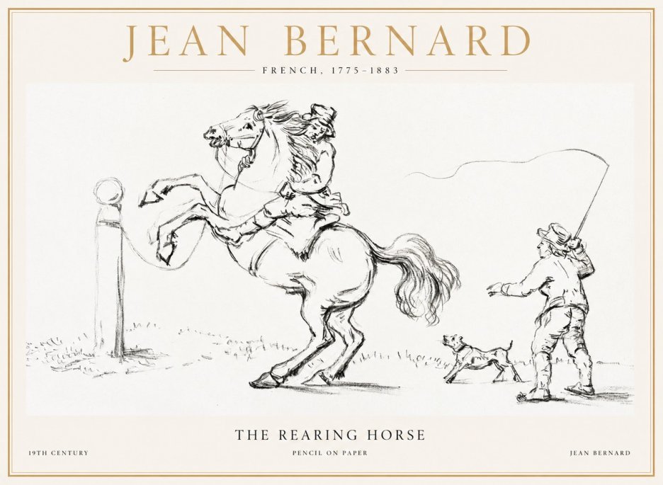 Jean Bernard The Rearing Horse I No1 - Póster
