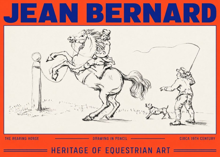Jean Bernard The Rearing Horse I No3 - Póster