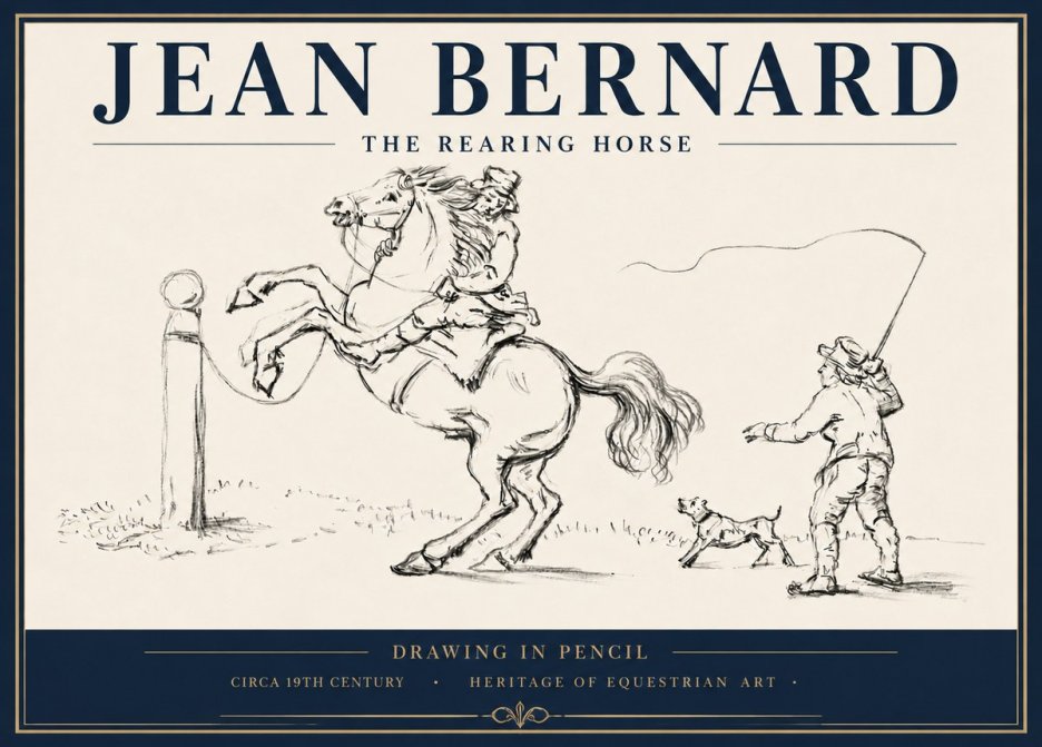 Jean Bernard The Rearing Horse I No5 - Póster