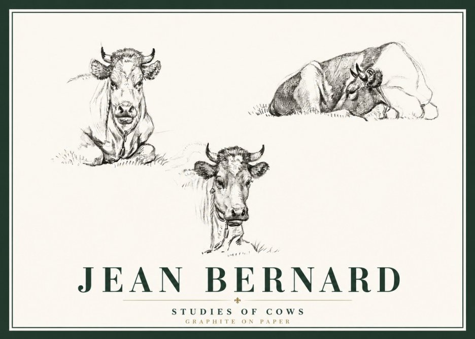 Jean Bernard Studies of Cows II No6 - Póster