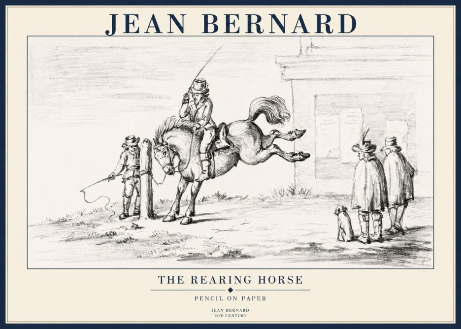 Jean Bernard The Rearing Horse II No1 - Póster