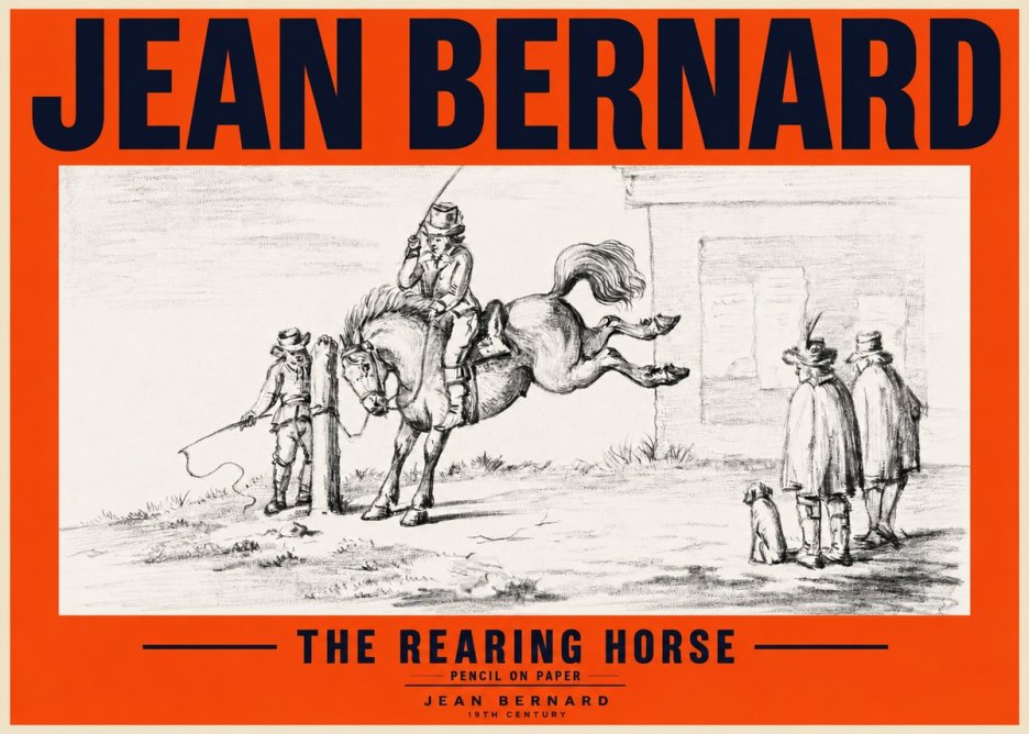 Jean Bernard The Rearing Horse II No2 - Póster