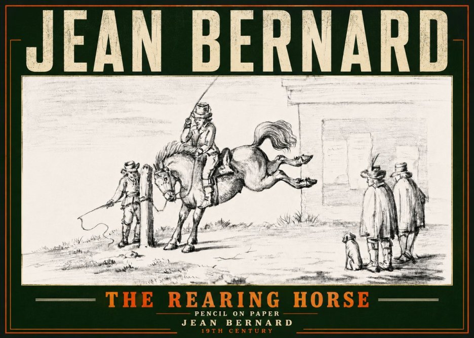 Jean Bernard The Rearing Horse II No6 - Póster
